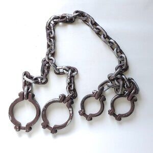 FUN Halloween plastic Metal Look Chain Light Weight Shackles 60"